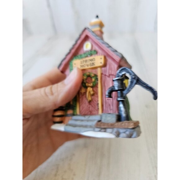 Spring House outhouse bathroom Xmas village water hydrant - Picture 8 of 9